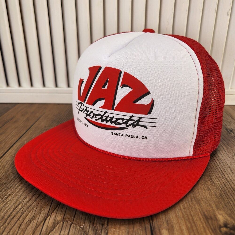 JAZ Products Trucker Hat Cap Foam Front Mesh Snapback Promo Catalina Suede Puff